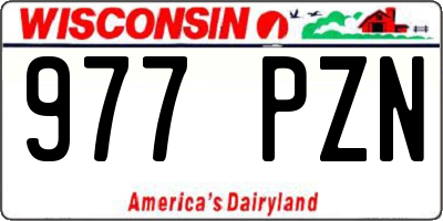 WI license plate 977PZN