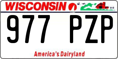WI license plate 977PZP