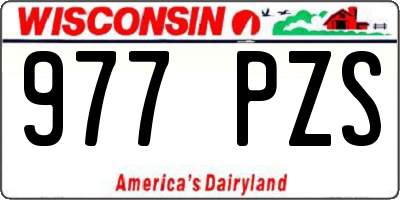 WI license plate 977PZS