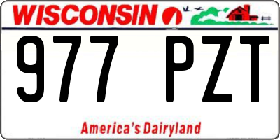 WI license plate 977PZT