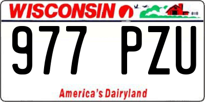 WI license plate 977PZU
