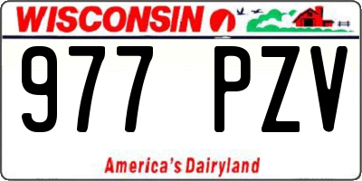 WI license plate 977PZV