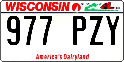 WI license plate 977PZY