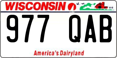 WI license plate 977QAB