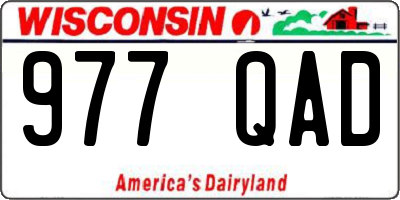 WI license plate 977QAD