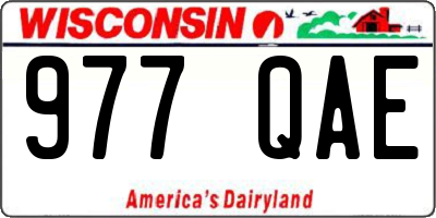 WI license plate 977QAE