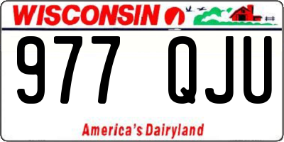 WI license plate 977QJU