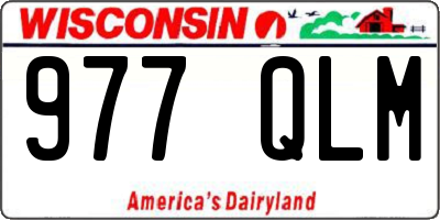 WI license plate 977QLM