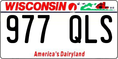 WI license plate 977QLS