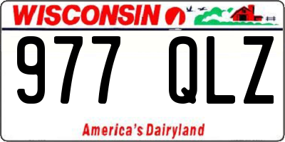 WI license plate 977QLZ