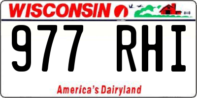 WI license plate 977RHI