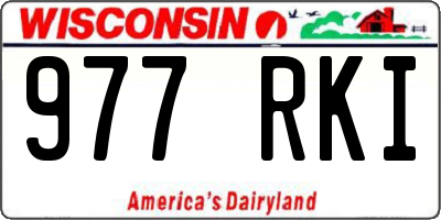WI license plate 977RKI