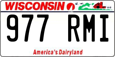 WI license plate 977RMI