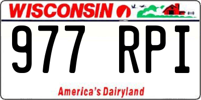 WI license plate 977RPI