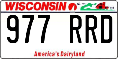 WI license plate 977RRD