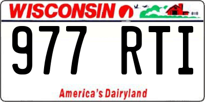 WI license plate 977RTI