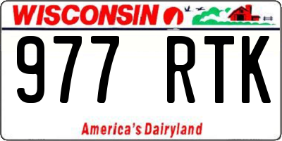 WI license plate 977RTK