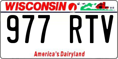 WI license plate 977RTV