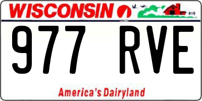 WI license plate 977RVE