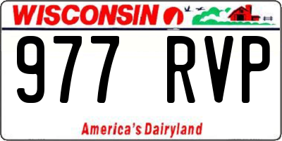 WI license plate 977RVP