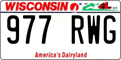 WI license plate 977RWG