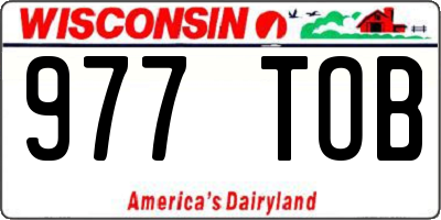 WI license plate 977TOB