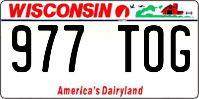 WI license plate 977TOG
