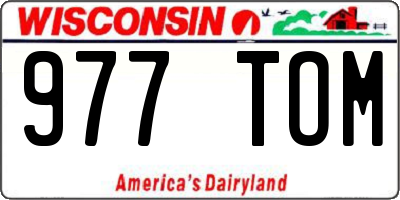 WI license plate 977TOM