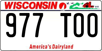 WI license plate 977TOO
