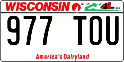 WI license plate 977TOU