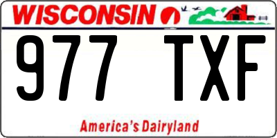 WI license plate 977TXF