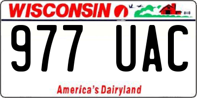 WI license plate 977UAC