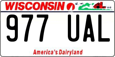 WI license plate 977UAL