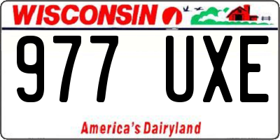 WI license plate 977UXE