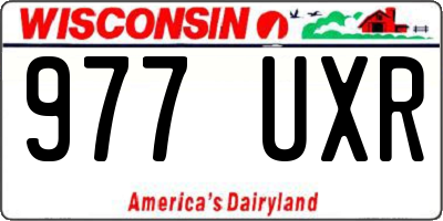 WI license plate 977UXR