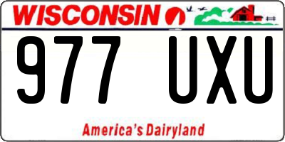 WI license plate 977UXU