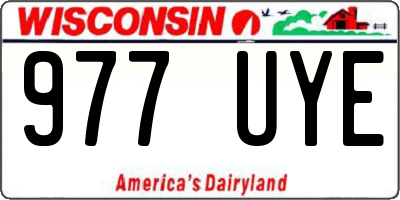 WI license plate 977UYE