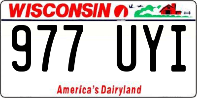 WI license plate 977UYI