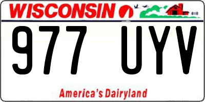 WI license plate 977UYV