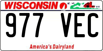 WI license plate 977VEC