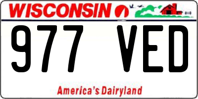 WI license plate 977VED