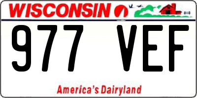 WI license plate 977VEF