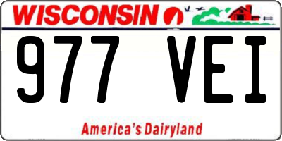 WI license plate 977VEI