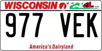 WI license plate 977VEK