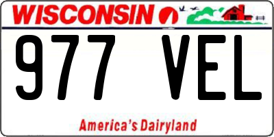 WI license plate 977VEL