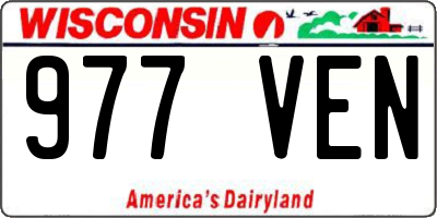 WI license plate 977VEN