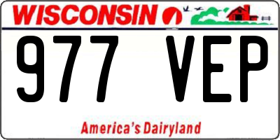 WI license plate 977VEP