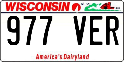 WI license plate 977VER