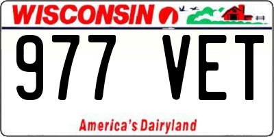 WI license plate 977VET