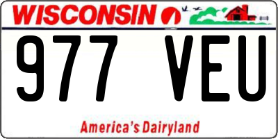 WI license plate 977VEU